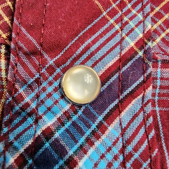 Wrangler Shirt Mens 2XL Plaid Western Pearl Snap Long Sleeve Button Up Casual - Picture 12 of 15